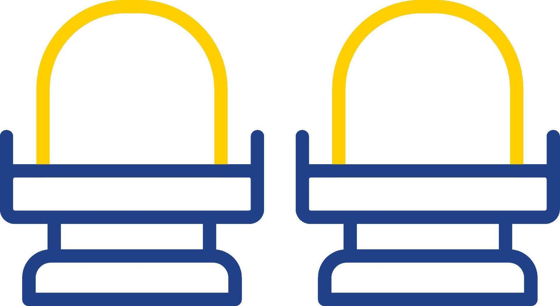 Seats Line Two Colour Icon Design vector