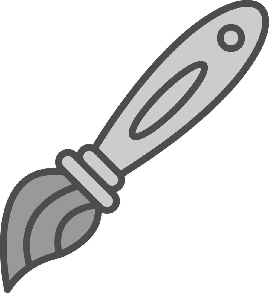 Paint Brush Line Filled Greyscale Icon Design vector