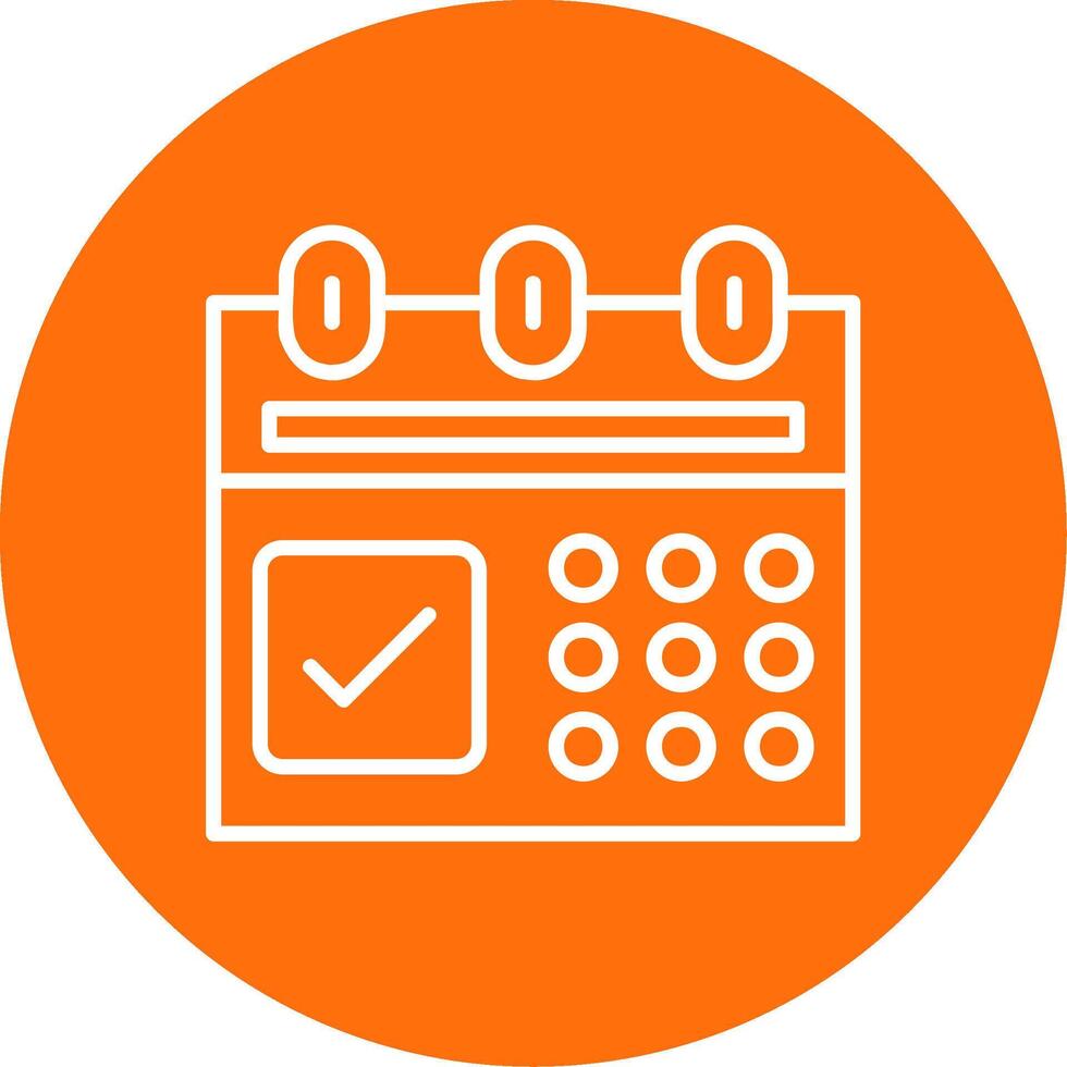 Calendar Multi Color Circle Icon vector
