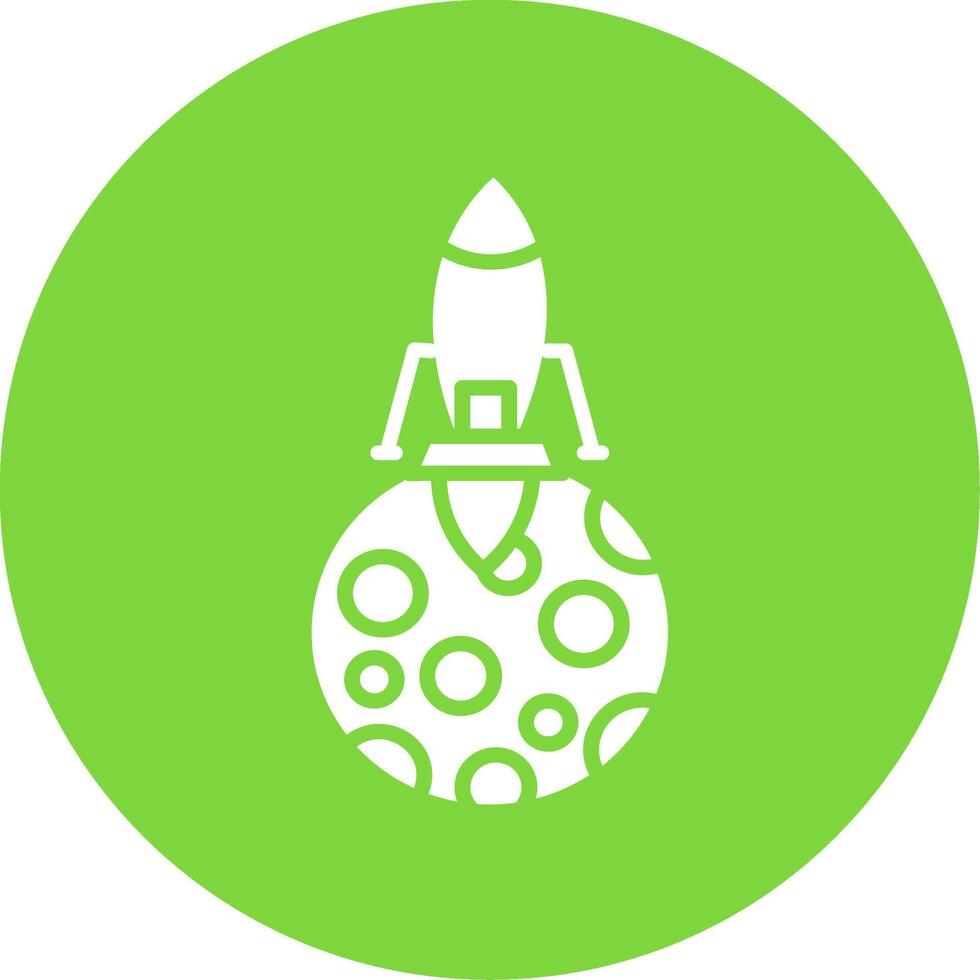 Moon Landing Multi Color Circle Icon vector