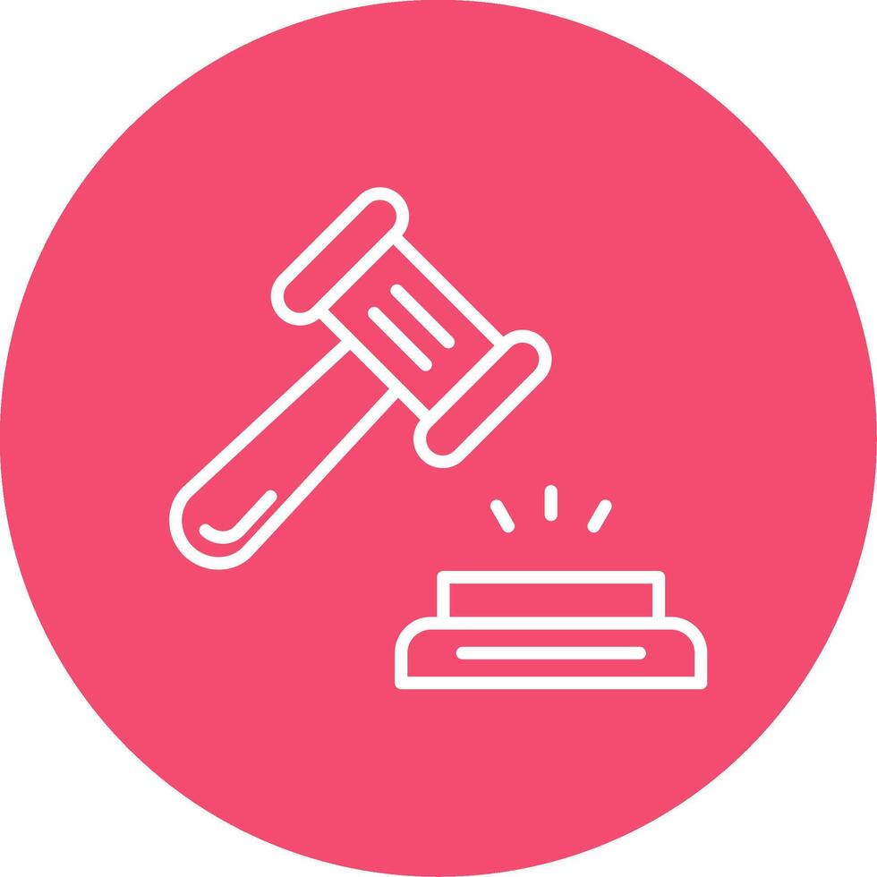 Hammer Multi Color Circle Icon vector
