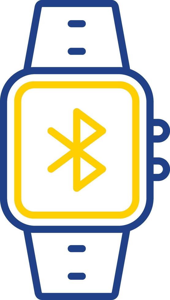 Bluetooth Line Two Colour Icon Design vector