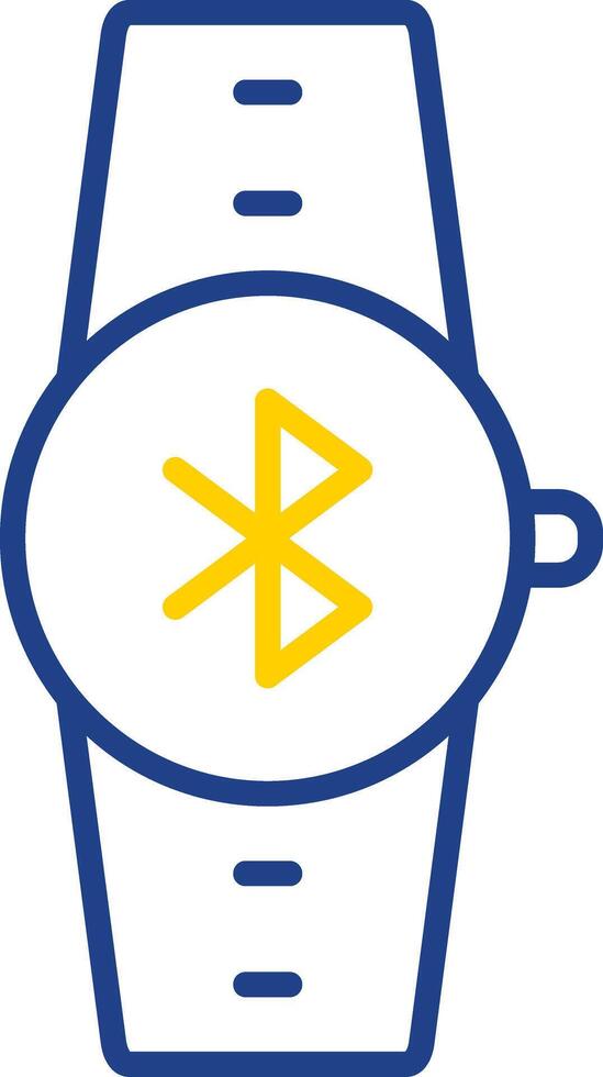 Bluetooth Line Two Colour Icon Design vector
