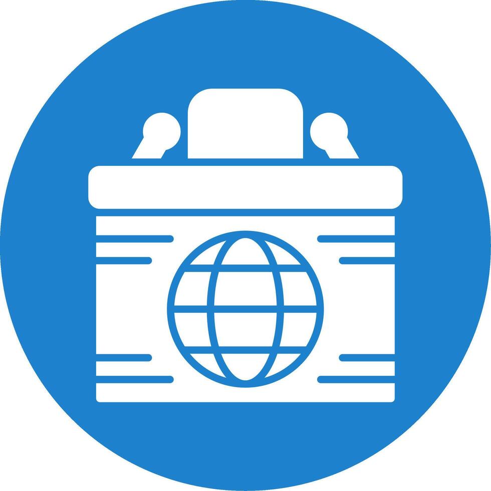 Desk Multi Color Circle Icon vector