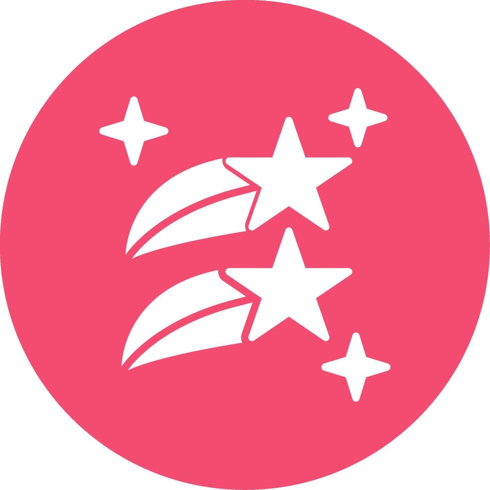 Shooting Stars Multi Color Circle Icon vector