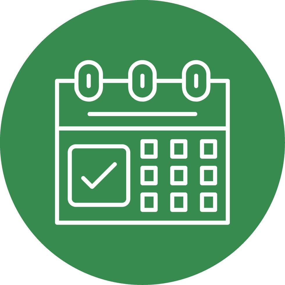 Calendar Multi Color Circle Icon vector
