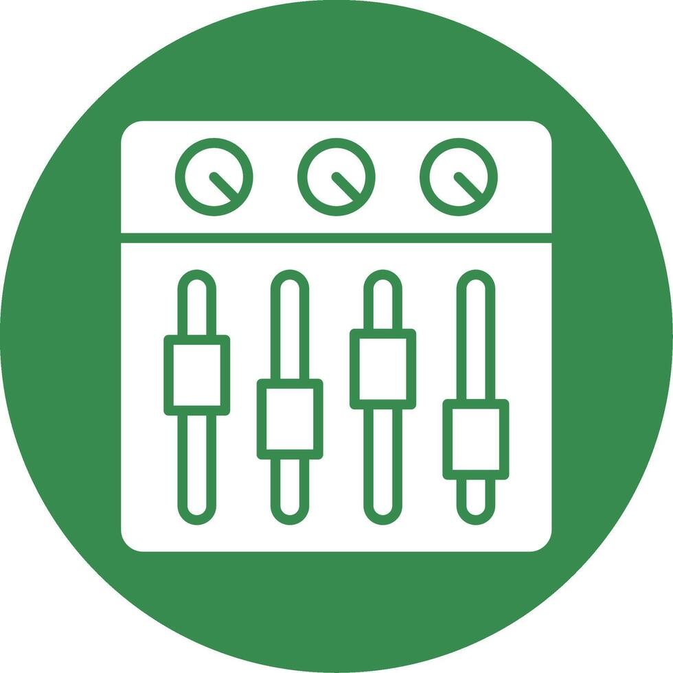 Sound Mixer Multi Color Circle Icon vector