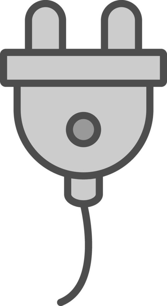 Wall Plug Line Filled Greyscale Icon Design vector