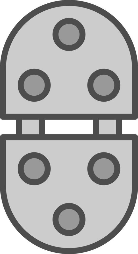 Hinge Line Filled Greyscale Icon Design vector