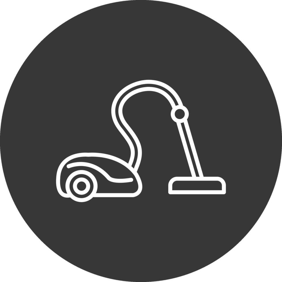 Vacuum Cleaner Line Inverted Icon Design vector