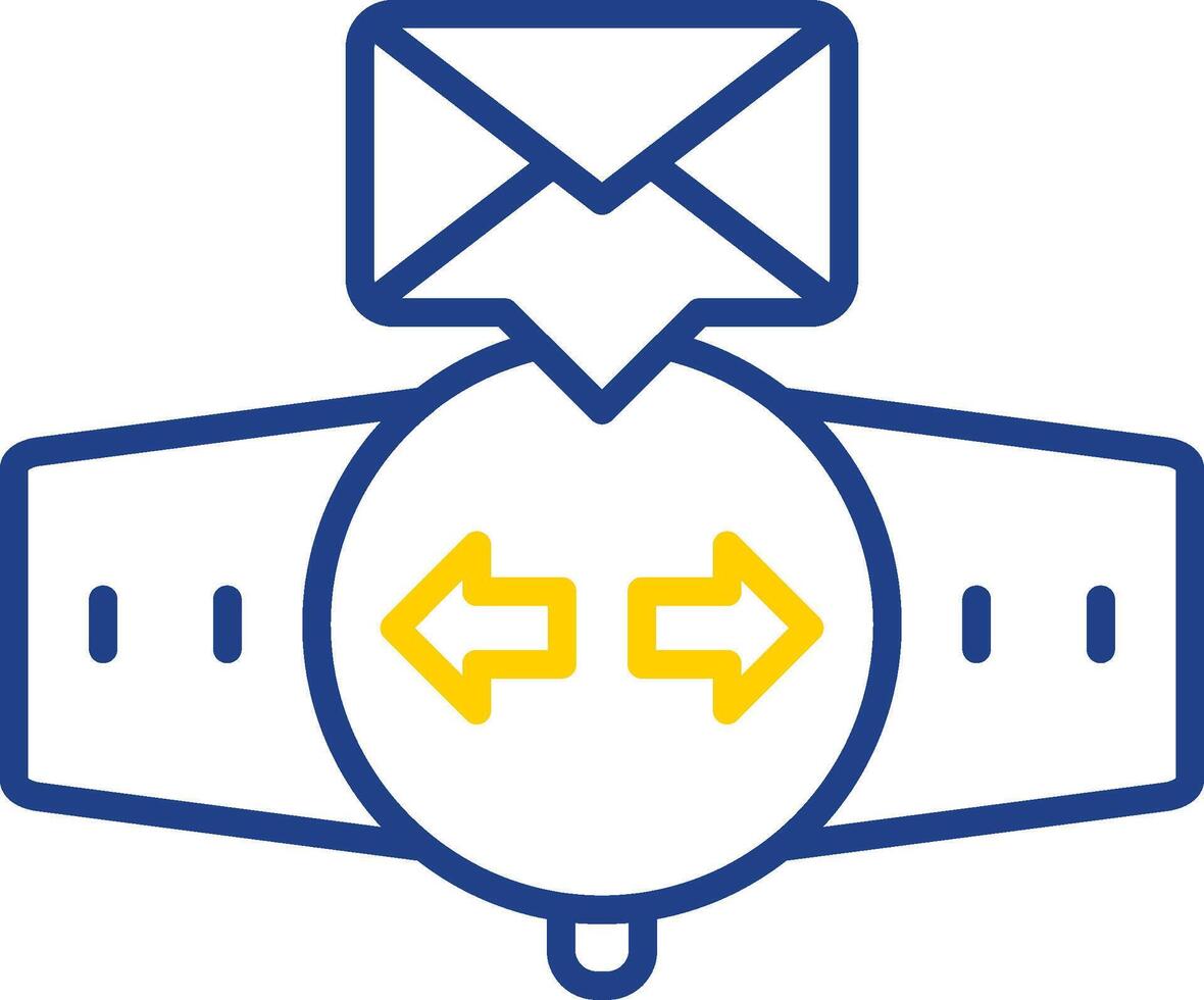 Message Line Two Colour Icon Design vector