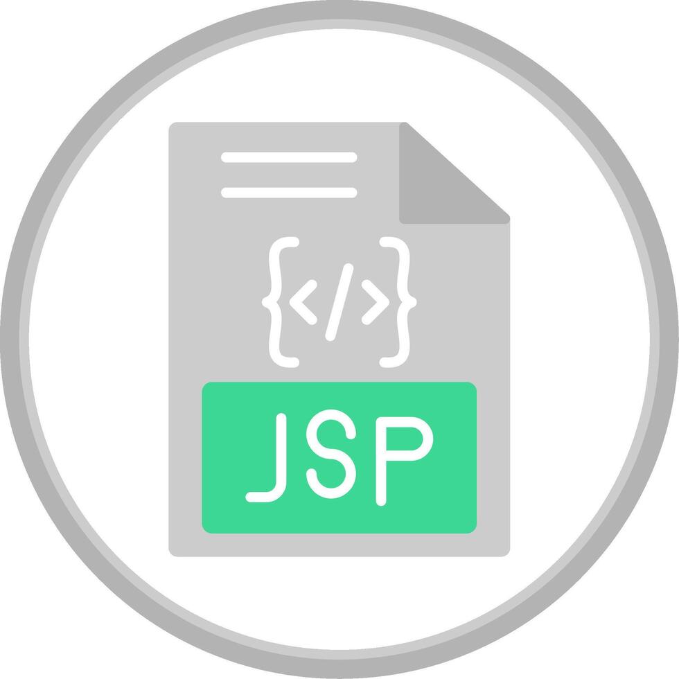 Jsp Flat Circle Icon vector