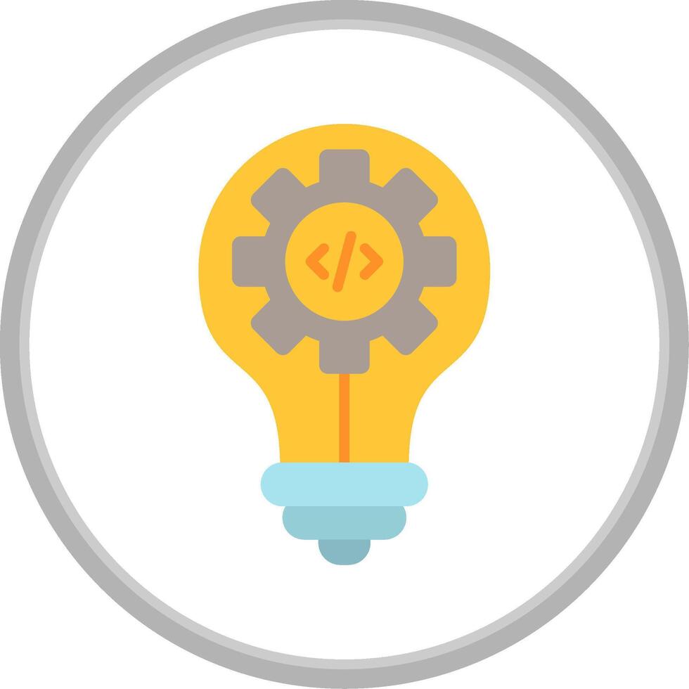 Idea Flat Circle Icon vector