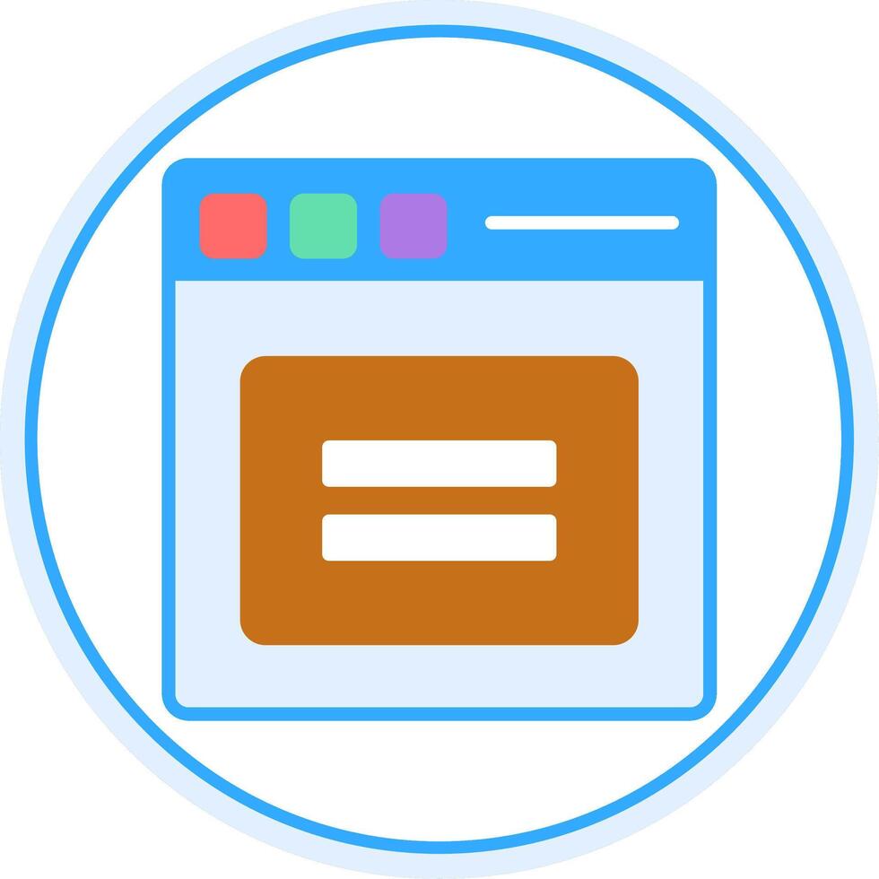Equal Flat Circle Icon vector