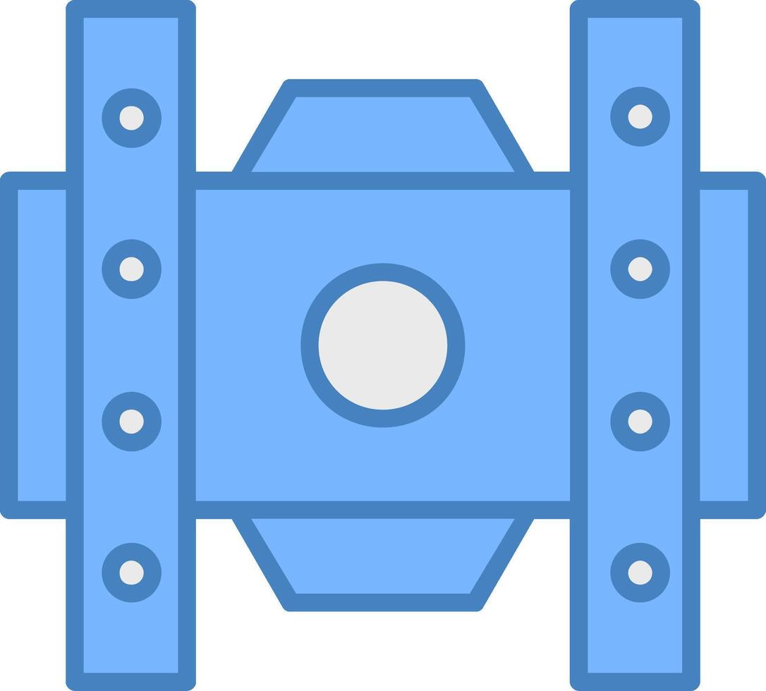Bracket Line Filled Blue Icon vector