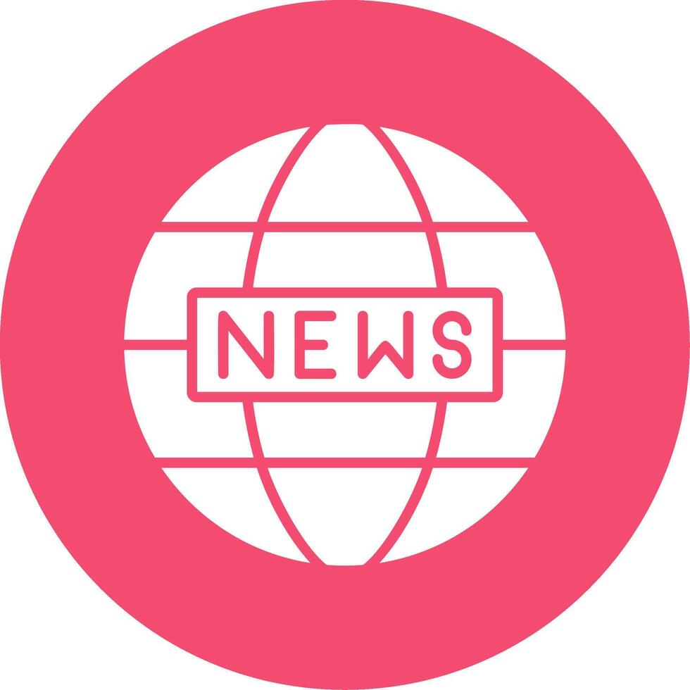 World News Multi Color Circle Icon vector