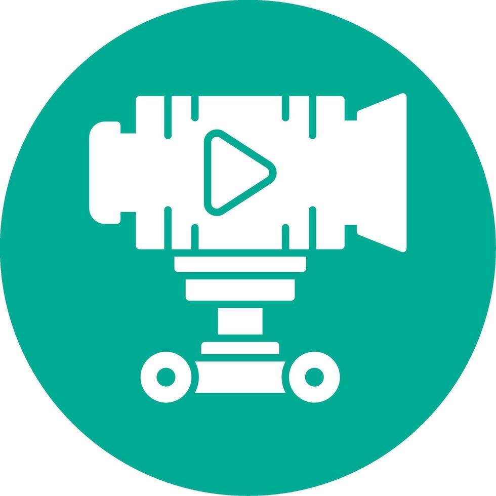 Camera Dolly Multi Color Circle Icon vector