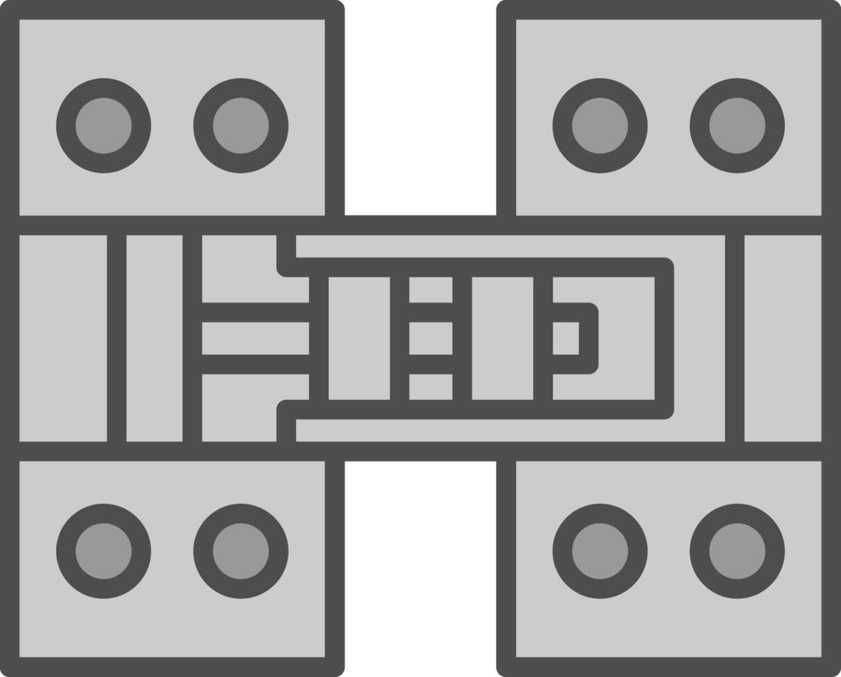 Hinge Line Filled Greyscale Icon Design vector