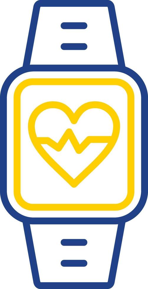 Heart Rate Monitor Line Two Colour Icon Design vector
