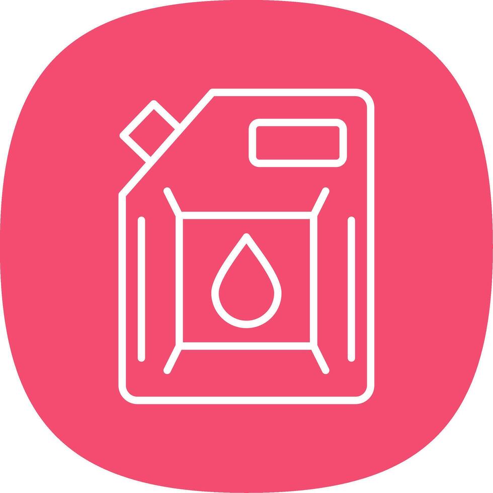 Biodiesel Engine Line Curve Icon Design vector