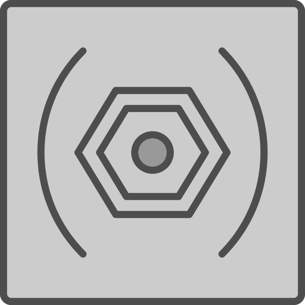 Bracket Line Filled Greyscale Icon Design vector