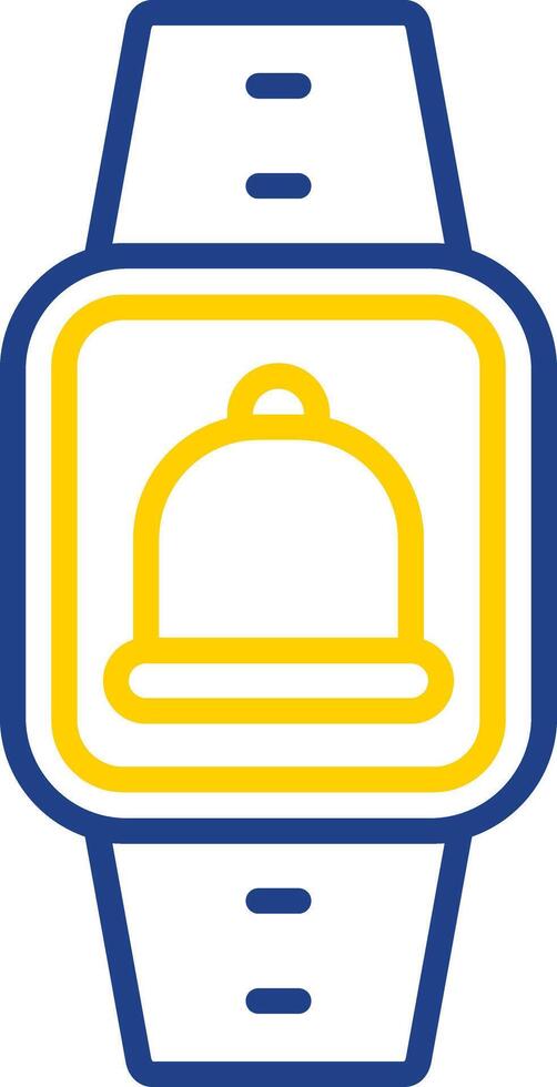 Notification Line Two Colour Icon Design vector