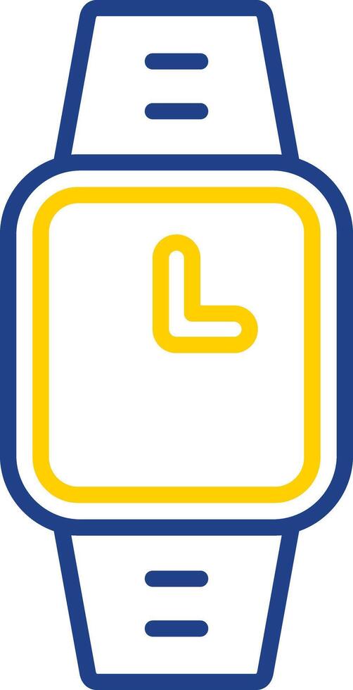 Watch Line Two Colour Icon Design vector