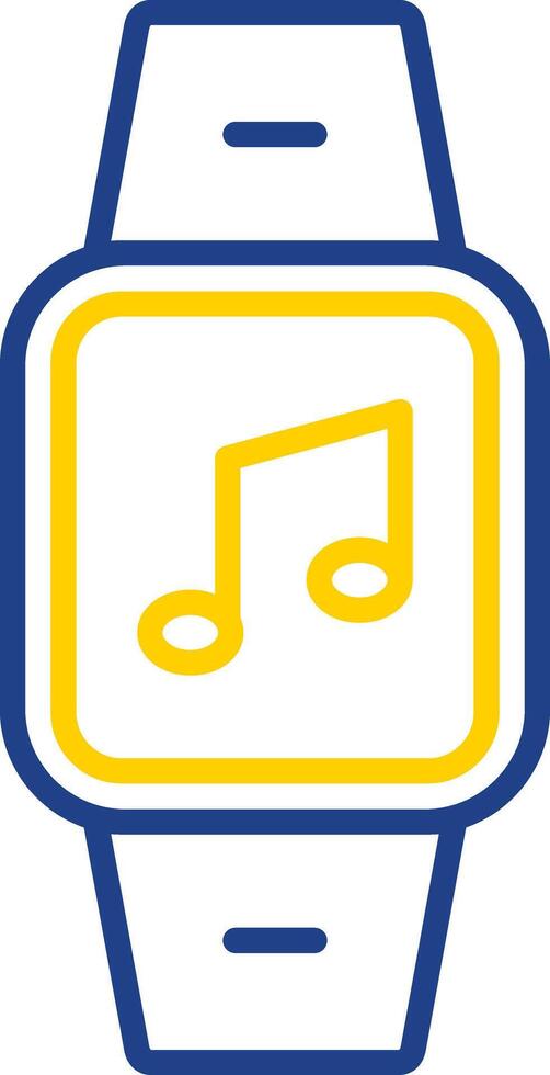 música línea dos color icono diseño vector