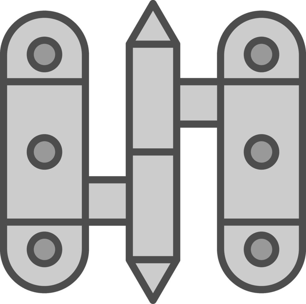 Hinge Line Filled Greyscale Icon Design vector