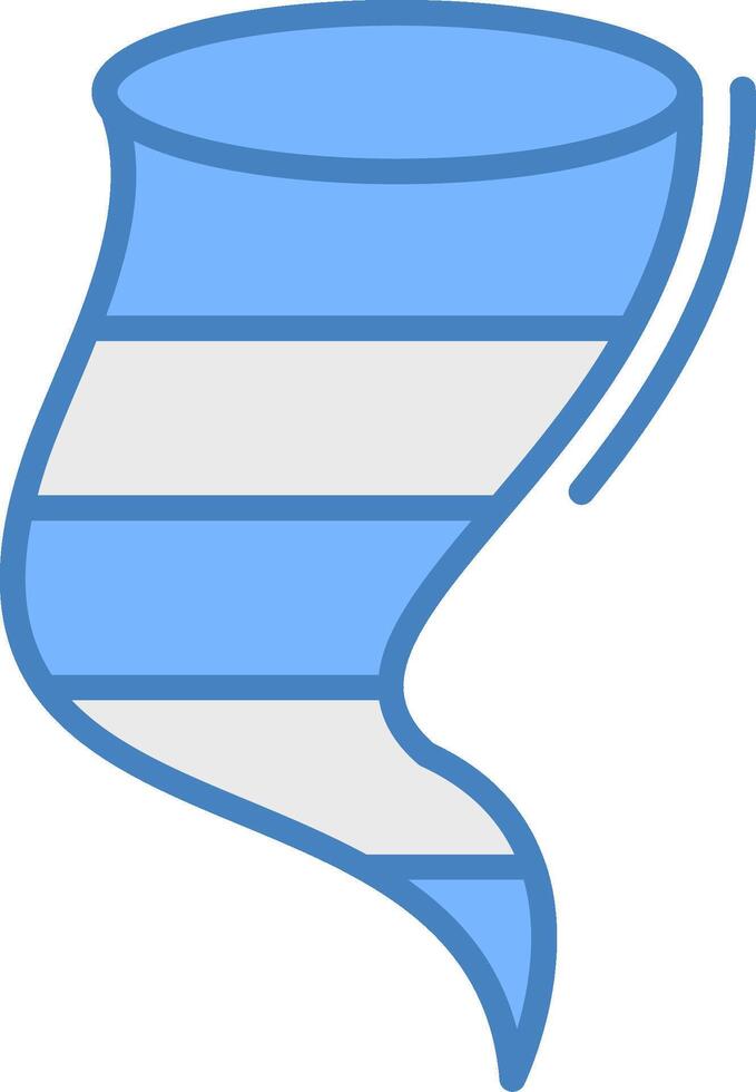 Twister Line Filled Blue Icon vector