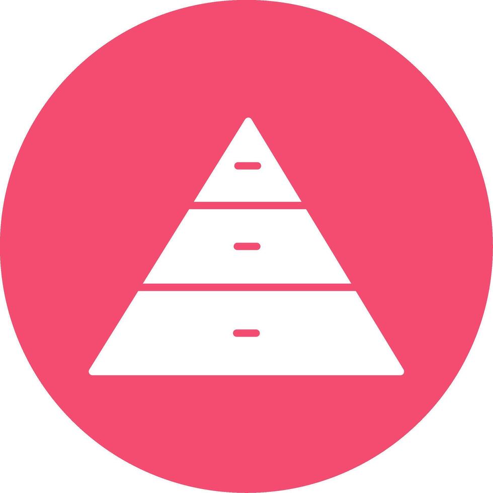 Pyramid Charts Multi Color Circle Icon vector