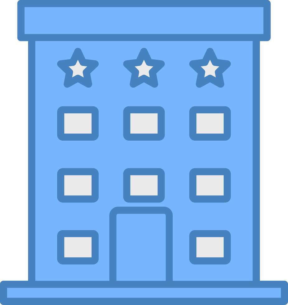 Autograph Collection Line Filled Blue Icon vector