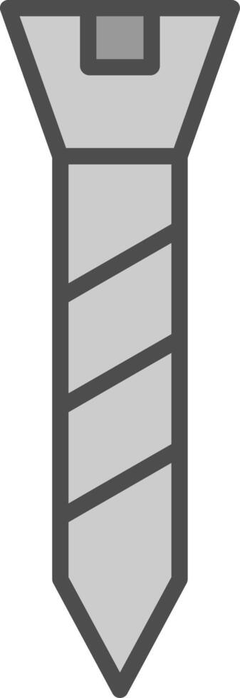 Screw Line Filled Greyscale Icon Design vector
