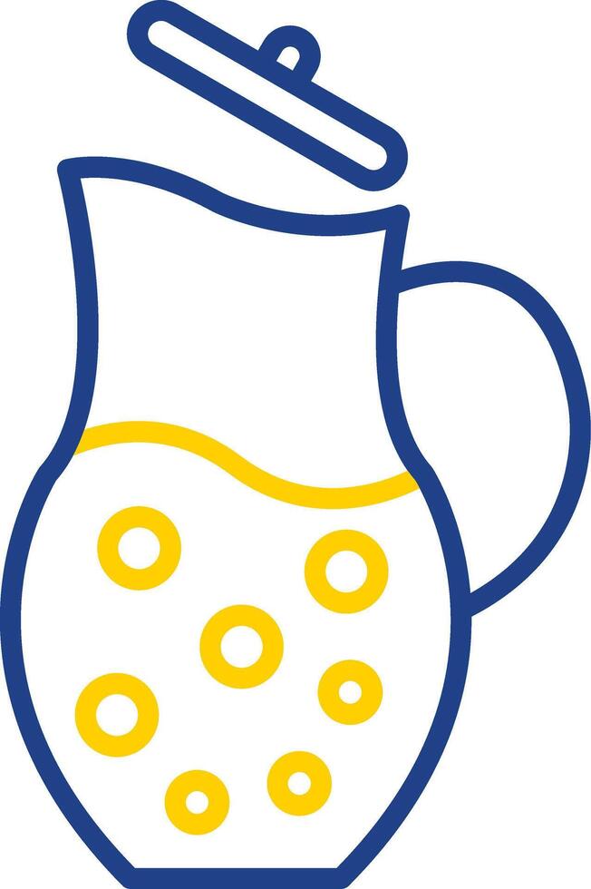 Jug Line Two Colour Icon Design vector