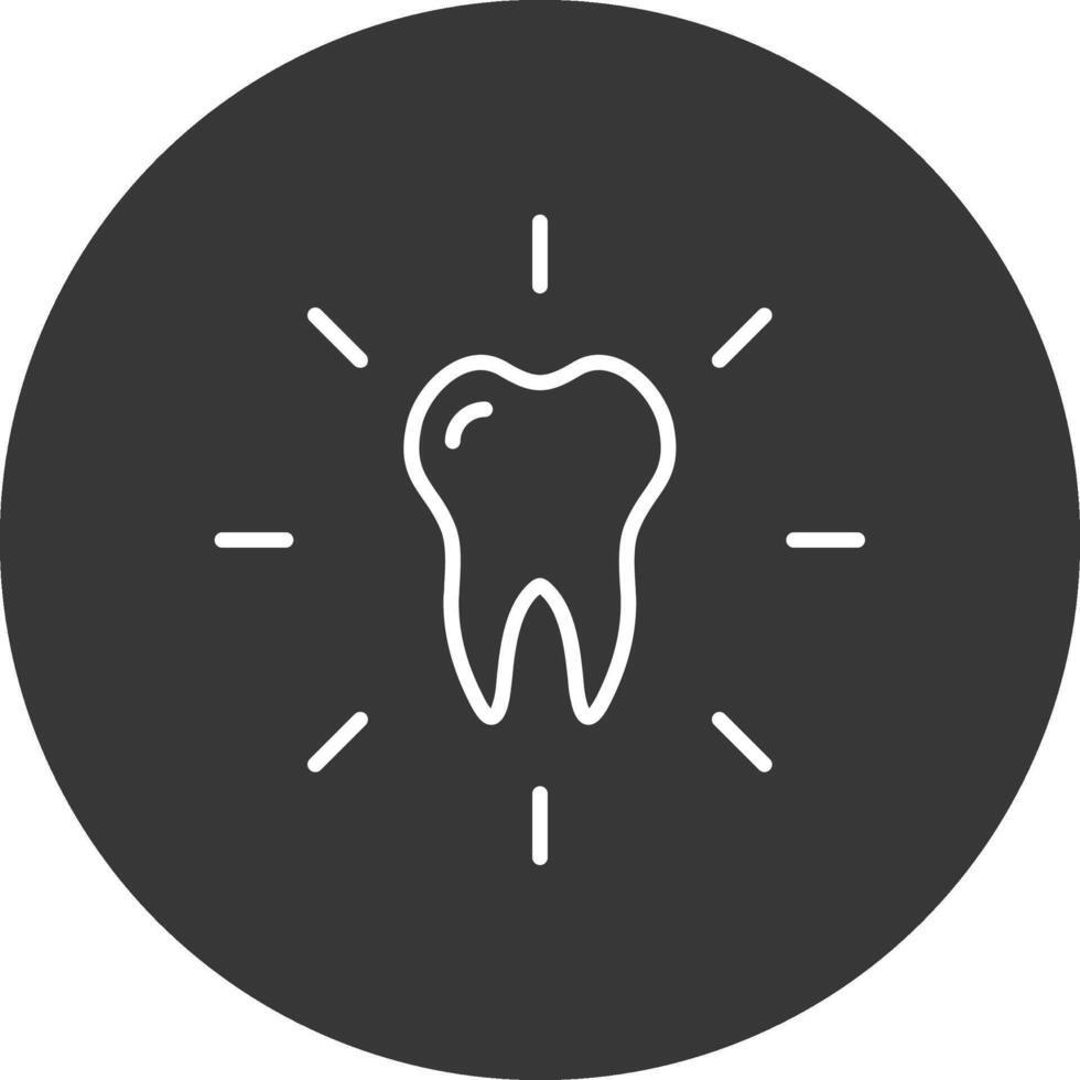 dental cuidado línea invertido icono diseño vector