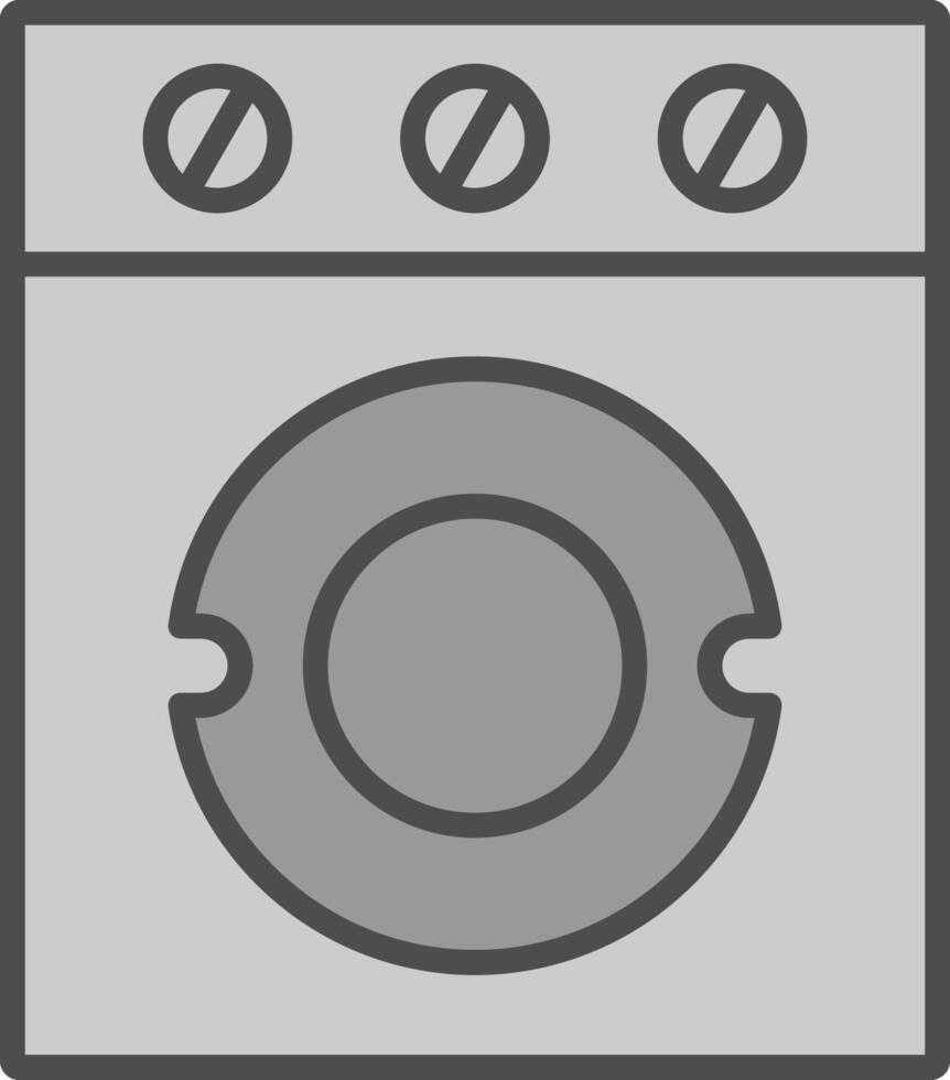 Washer Line Filled Greyscale Icon Design vector