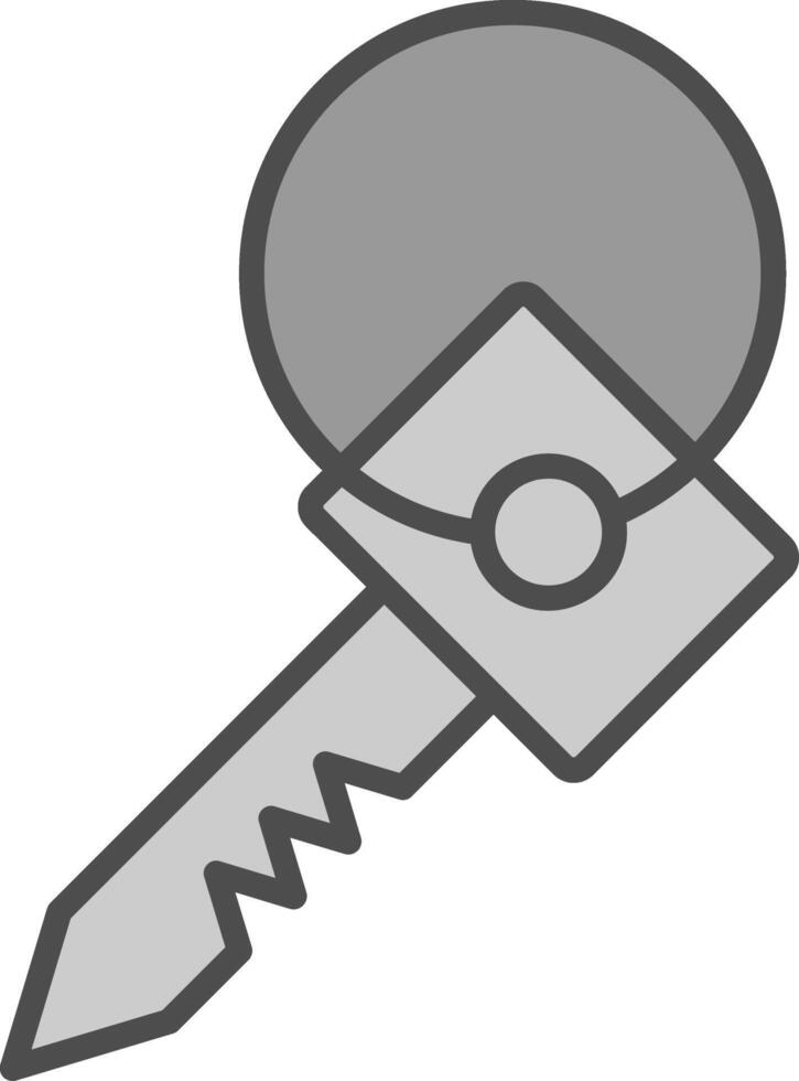 Key Line Filled Greyscale Icon Design vector