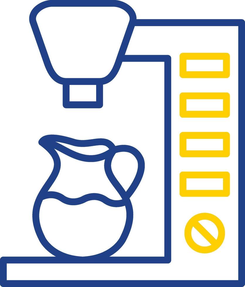 Coffee Maker Line Two Colour Icon Design vector