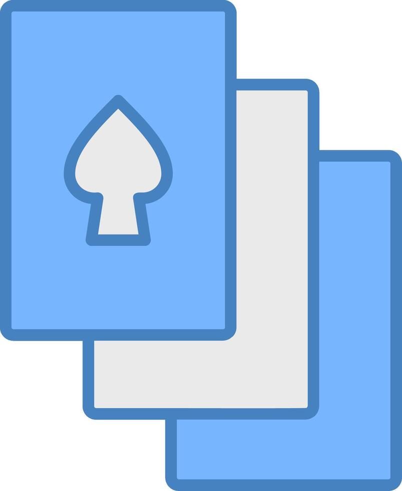 Gambling Line Filled Blue Icon vector