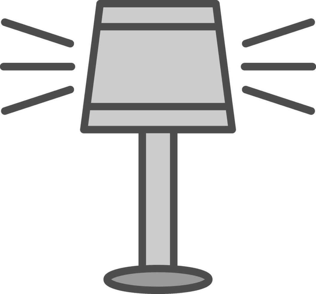 Lamp Line Filled Greyscale Icon Design vector