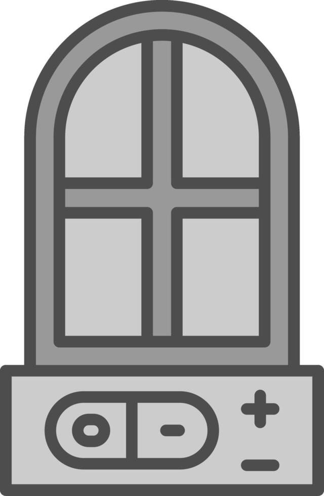Light Line Filled Greyscale Icon Design vector