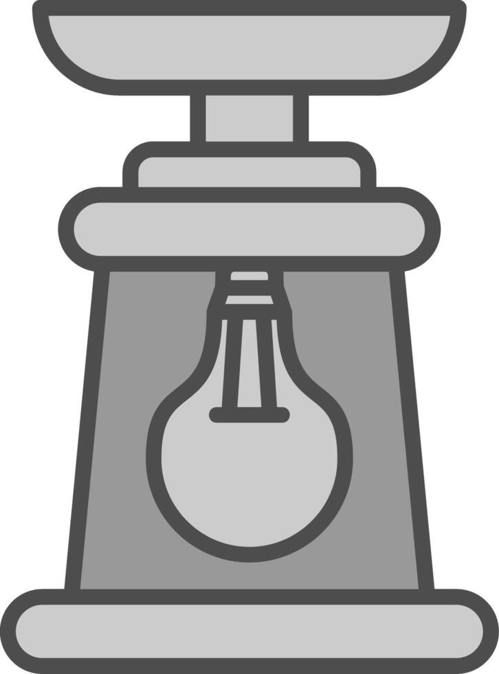 Lantern Line Filled Greyscale Icon Design vector