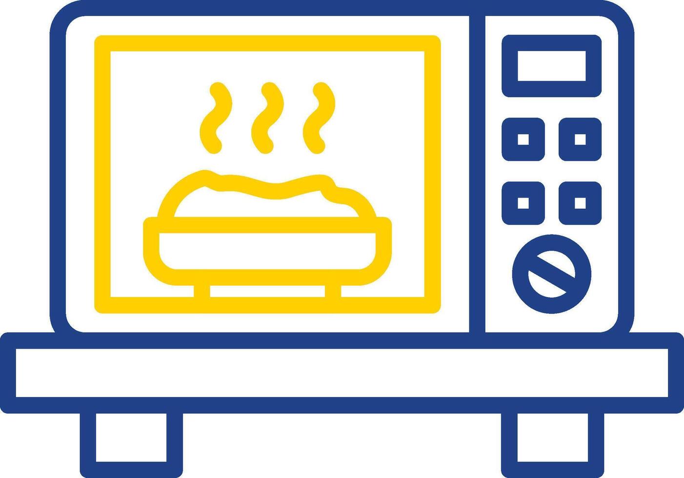 Oven Line Two Colour Icon Design vector