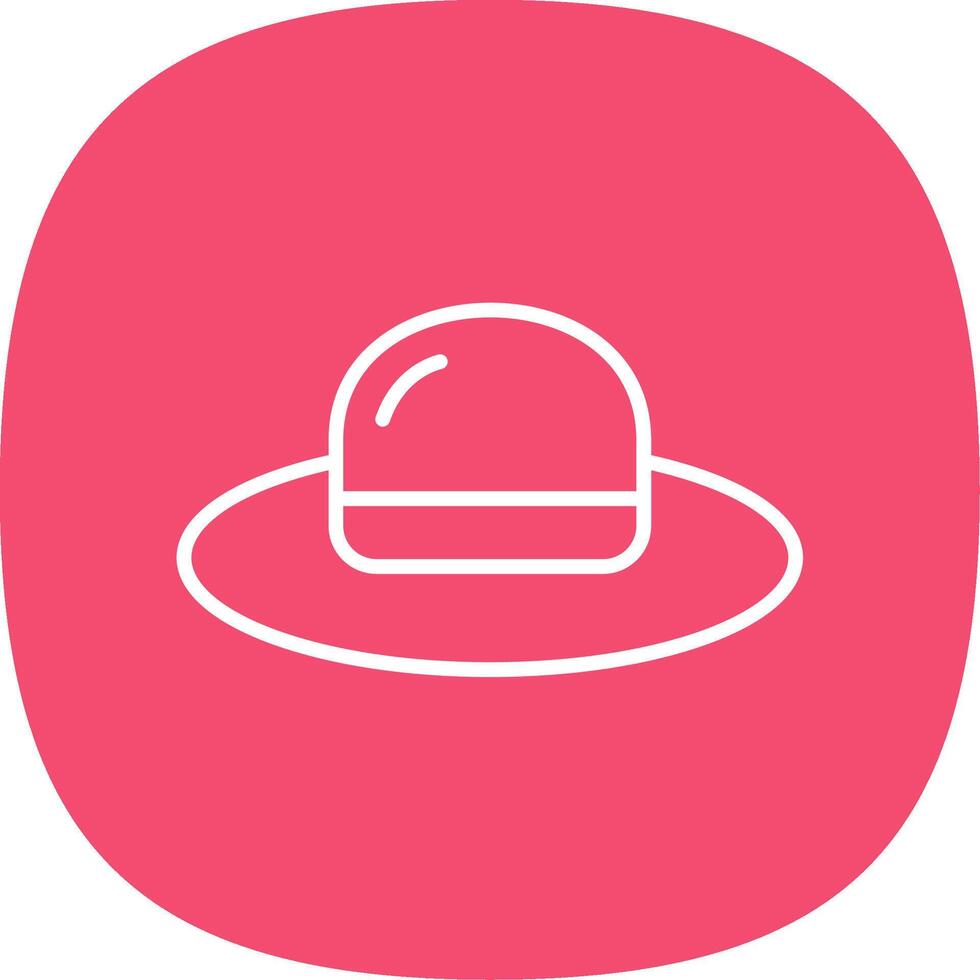Hat Line Curve Icon Design vector
