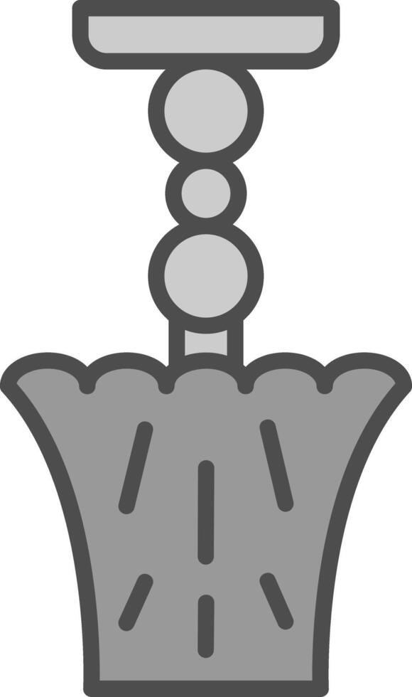 Lamp Line Filled Greyscale Icon Design vector