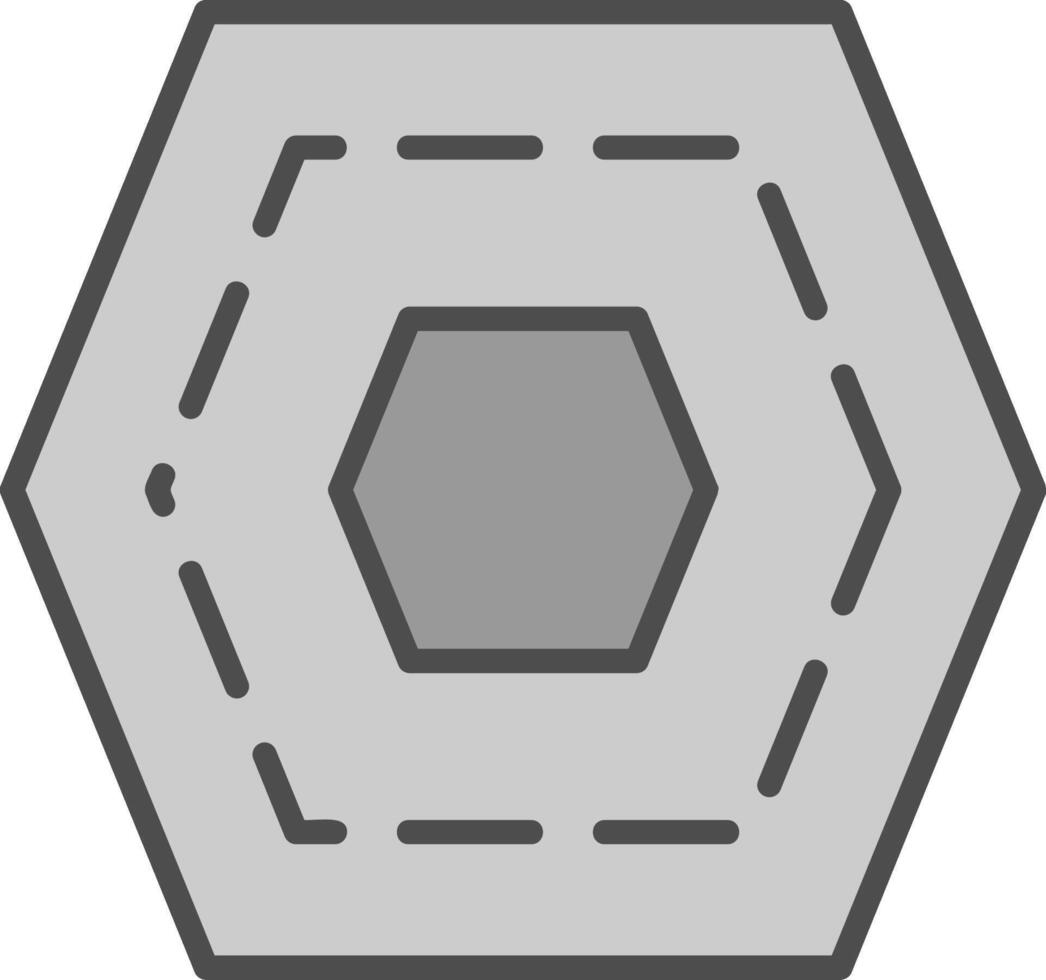 Nut Line Filled Greyscale Icon Design vector