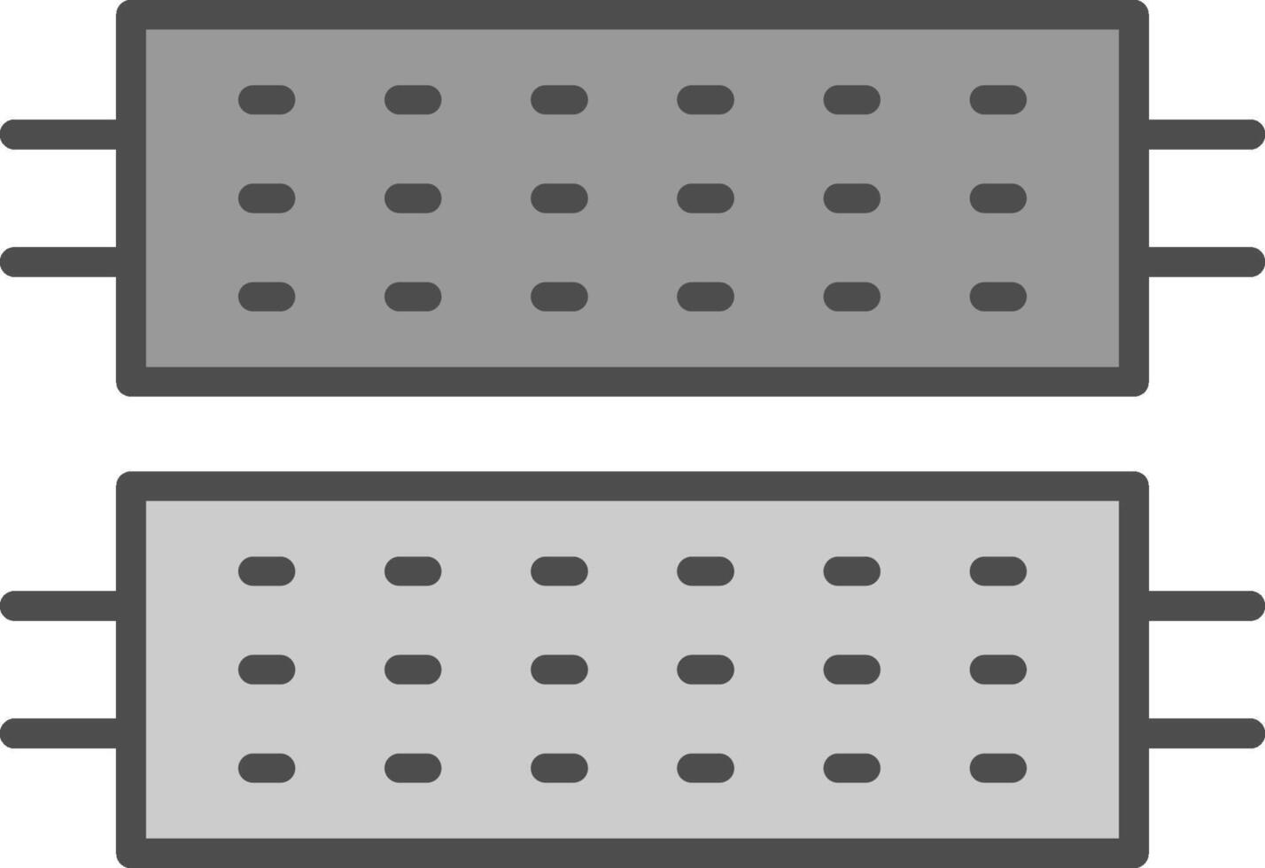 Led Line Filled Greyscale Icon Design vector
