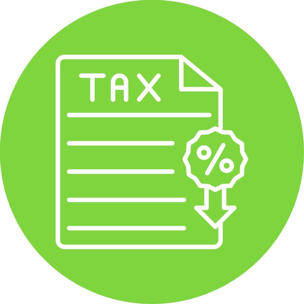 Tax Multi Color Circle Icon vector