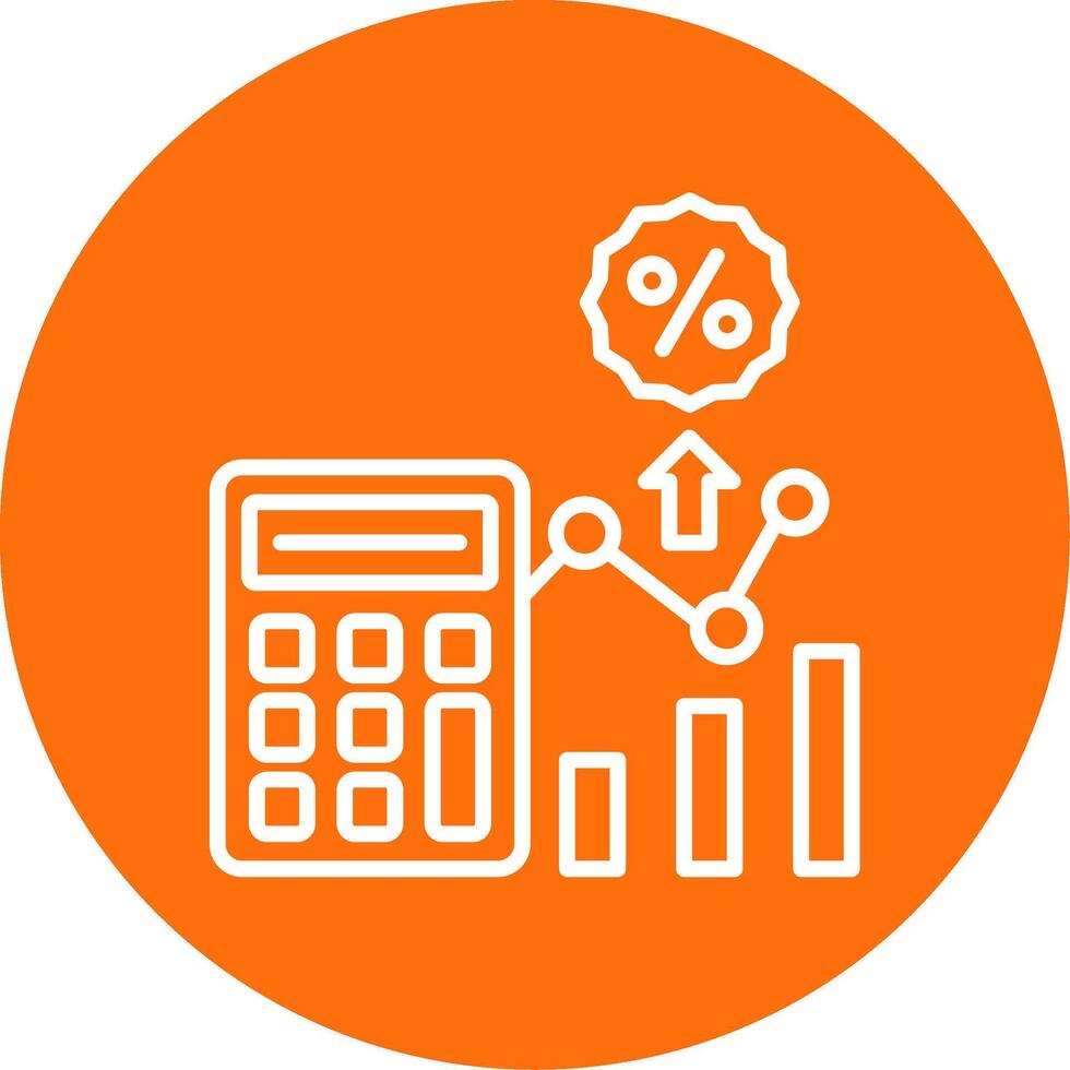 Calculator Multi Color Circle Icon vector