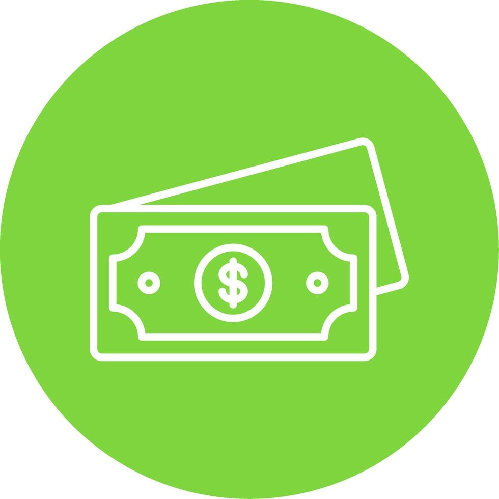 Dollar Multi Color Circle Icon vector